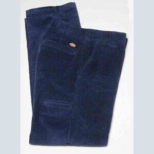 Vintage Dickies Wide Whale Corduroy Pants Blue Men's Size 29 X 32